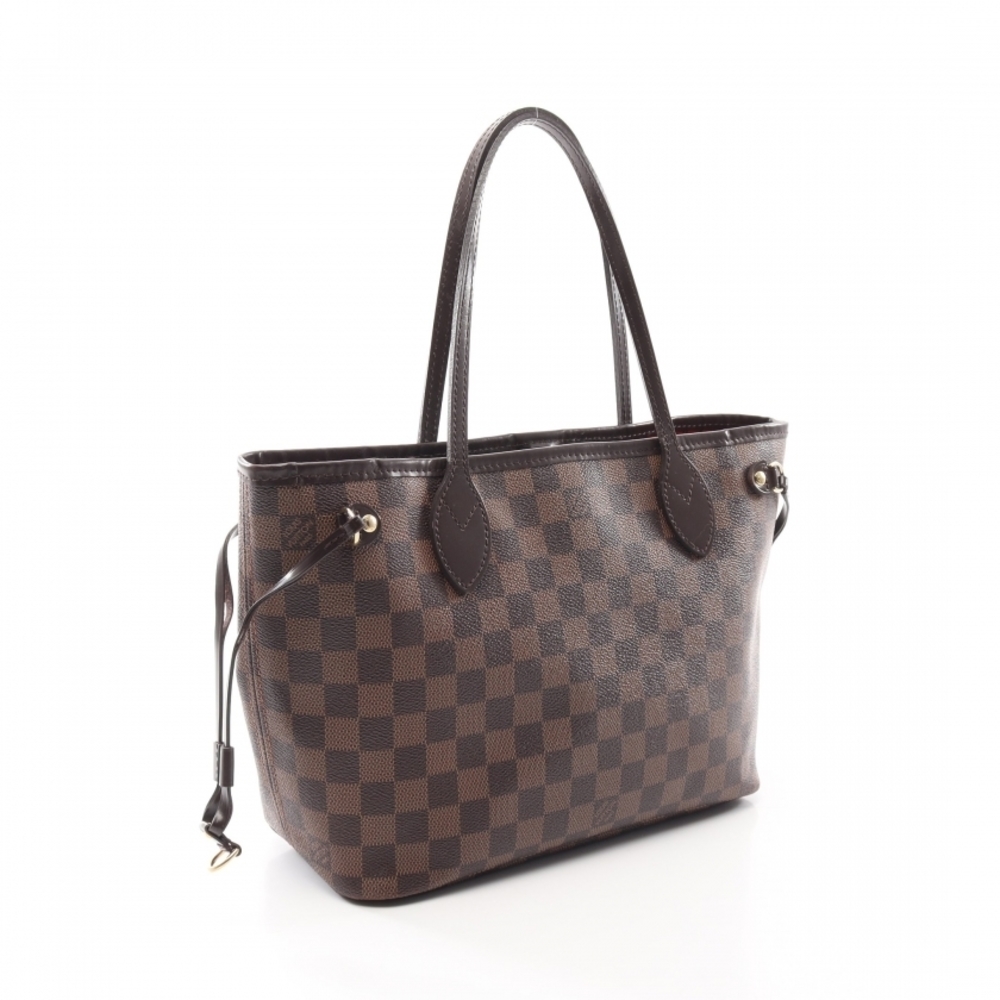 Louis Vuitton Neverfull PM Damier Ebene Handbag Brown